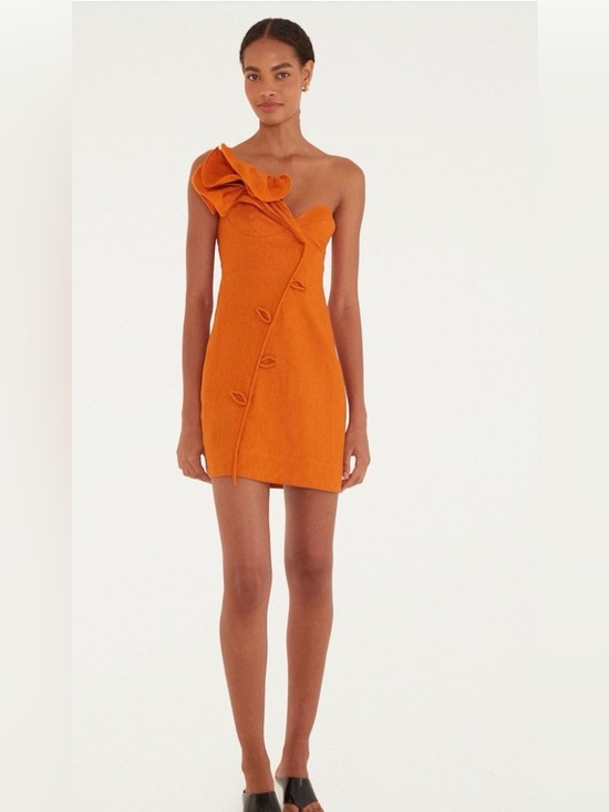 Dresses & Skirts - FARM Rio | Orange Flower Euroflax™ Premium 100% Linen Mini Dress | M